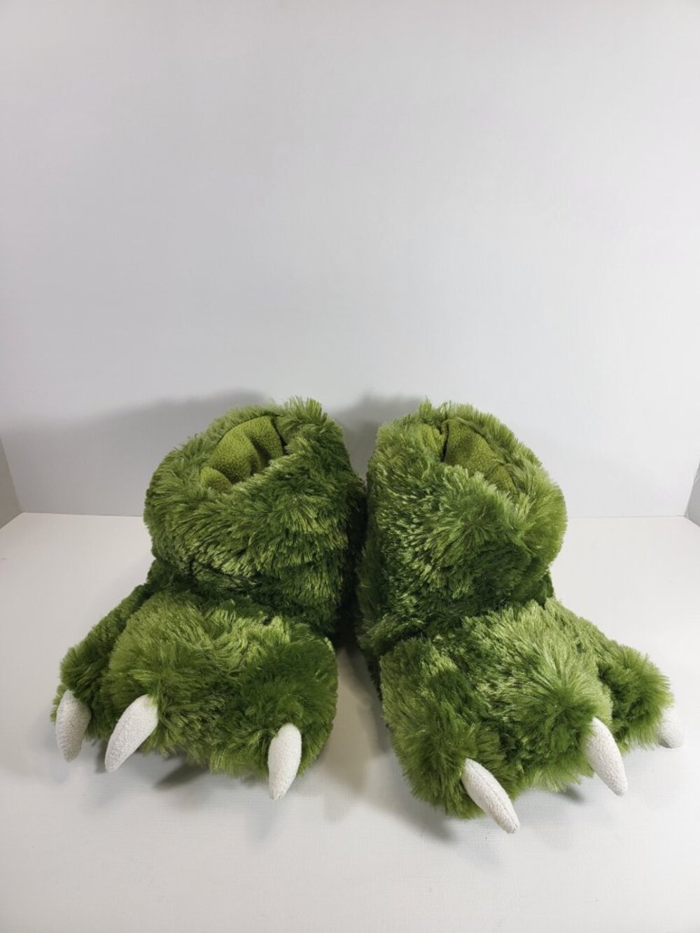 Lazy One Kids Dinosaur Claw Slippers – Size S (9–11), Green Plush‎ Monster Feet